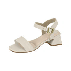 Sandália Molekinha Salto Infantil Brilho Glamour Off White - comprar online
