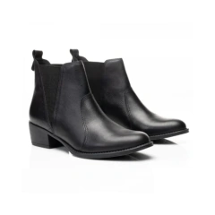 Bota Chelsea Feminina Beira Rio Cano Curto Elástico Bico Fino - loja online