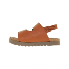 Imagem do Sandália Papete Infantil Molekinho Velcro Duplo Cortiça Caramelo