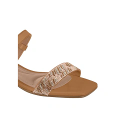 Sandália Feminina Beira Rio Tiras Finas Salto Bloco Camel - comprar online