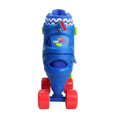Patins Infantil Quad 4 Rodas Turma da Aventura com Kit de Proteção Tam 30 ao 33 Unitoys Azul - Paneza