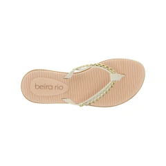 Chinelo Rasteira Beira Rio Feminino Correntes Branco - loja online