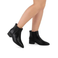Bota Chelsea Feminina Beira Rio Cano Curto Elástico Preto - comprar online