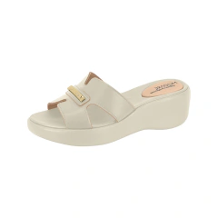 Sandália Plataforma Modare Ultraconforto Detalhe Dourado - comprar online