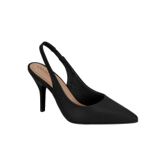 Sapato Scarpin Beira Rio Slingback Bico Fino Salto Alto Preto - comprar online