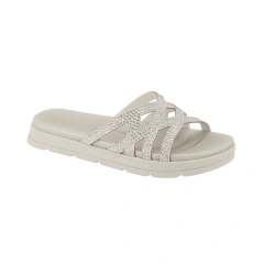 Tamanco Feminino Moleca Papete Strass Brilho Conforto - Paneza