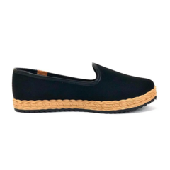 Sapatilha Slip On Feminina Moleca Conforto Alpargata Preta - Paneza