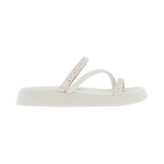 Sandália Papete Feminina Moleca Tiras Strass Multicolorido - comprar online