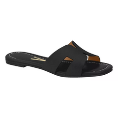 Sandália Rasteira Feminina Vizzano Casual Confortável Preta - comprar online