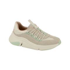 Tênis Chunky Sneaker Modare Ultraconforto Camurça Branco com Verde na internet
