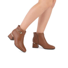 Bota Modare Feminina Cano Curto Salto Bloco Fivela - Paneza