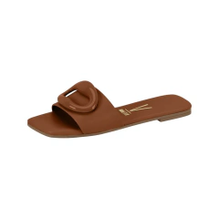 Sandália Rasteira Feminina Vizzano Slide Flat Moderna - comprar online