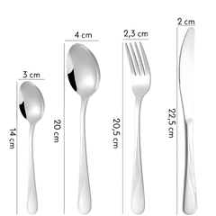 Conjunto De Talheres Polidos 24 Peças Aço Inox H'Maston - comprar online