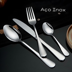 Conjunto De Talheres Polidos 24 Peças Aço Inox H'Maston - comprar online