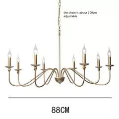 Retro Loft Lustre Teto Estilo Americano Vintage Preto-Ouro - loja online