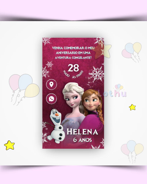 Convite Interativo Frozen