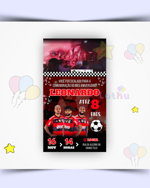 Convite Animado Flamengo