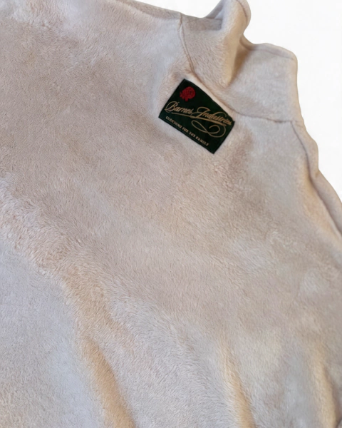 Sweater Furry Polo Beige