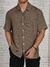 Manfinity Homme Camisa Solta Masculina Com Botão De Cor Sólida - VYLLOR