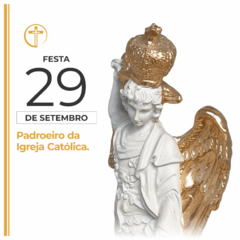 RESINA - SÃO MIGUEL ARCANJO - GARGANO - 12CM - Imagens Petrini