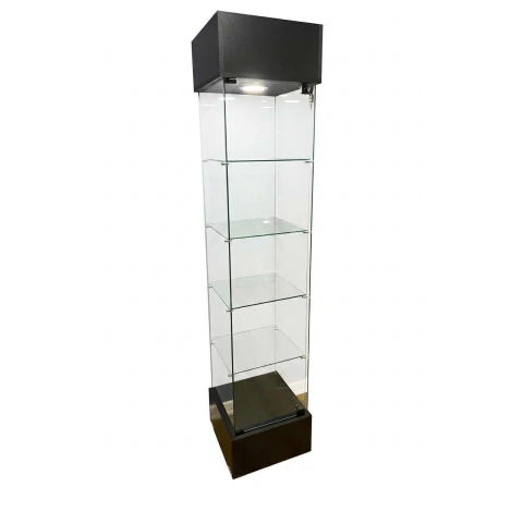 Vitrina exhibidora Torre vidrio 40 x 40 x 190 cm