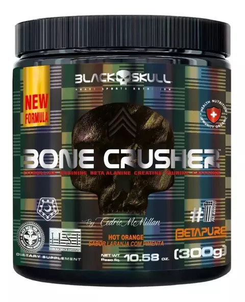 Bone Crusher 300g Hot Orange -Black Skull