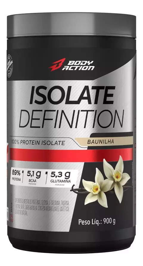 Whey Isolate Definition 27g por dose 900g Sabor Baunilha -bodyaction