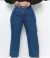 Calça Jeans Feminina Plus Size Wide Leg Cintura Alta Grafite - comprar online