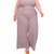 Calça feminina wide leg cos alto duna liso