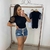 Blusa Tule Manga Curta Luxo Elegante Poá Blogueira - Leea Desire