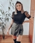 Blusa Tule Manga Curta Luxo Elegante Poá Blogueira na internet