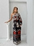 Vestido Isadora Manga Longa Pintura Rupestre
