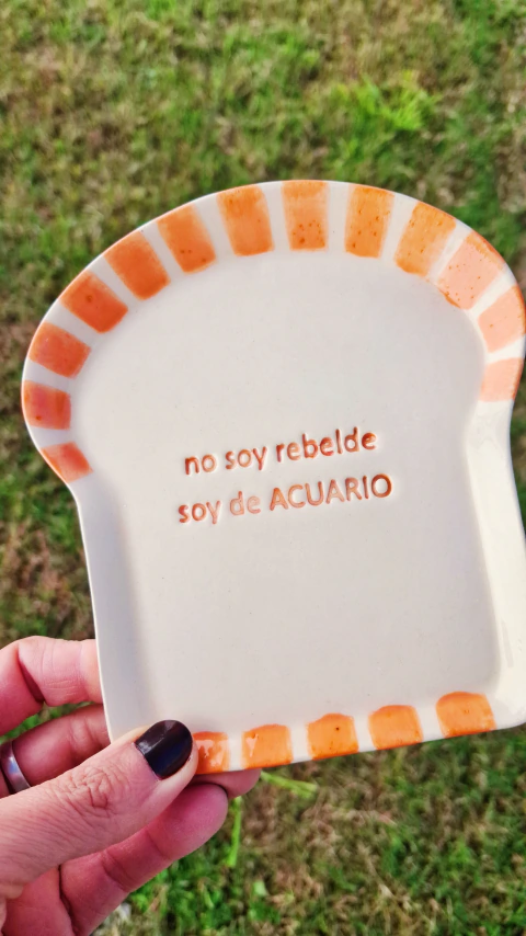 TOSTADA "No soy rebelde soy de ACUARIO". Línea Signos