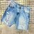 Bermuda Jeans com Elastano Rasgada Austim
