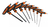 Set Juego 8 Llaves Allen Truper Pulgadas Mango T 100934