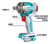 Llave De Impacto Inalambrica Brushless 1/2 PuLG 400nm Total - Tiendanext