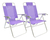 Reposera Silla Alta Playa Aluminio 5 Pos Coversol Set X2 Un.