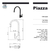 Griferia Para Cocina Mesada Monocomando Piazza Emblem Negro - Tiendanext