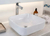 Bacha Pileta De Baño Cuadrada De Apoyo Piazza Blanco A423 - tienda online