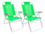 Reposera Silla Alta Playa Aluminio 5 Pos Coversol Set X2 Un.