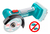 Amoladora Angular Mini Inalambrica 76mm Total 20v + 7 Discos - comprar online
