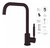 Griferia Cocina Monocomando Pico Móvil Piazza Gourmet Negro - comprar online