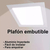 Plafon Embutible Led Fria 18w = 100w Cuadrado 1080lm Candela - tienda online