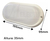Imagen de Plafon Blanco Tortuga Ovalada 18w Led Fria Exterior Candela