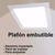 Plafon Embutible Led Fria 6w = 30w Cuadrado 360lm Candela - tienda online