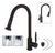 Griferia Cocina Monocomando Negro Piazza Rociador Extraible - comprar online