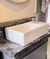 Bacha De Baño Blanca Rectangular Apoyo 1 Agujero Piazza A146 - tienda online