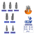 Destornillador Con Crique Ratchet + Puntas 8 En 1 Wadfow - tienda online