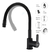 Griferia Para Cocina Mesada Monocomando Piazza Emblem Negro - comprar online
