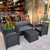 Juego De Living Para Jardin Simil Rattan Sofa 2 Sillas Mesa en internet